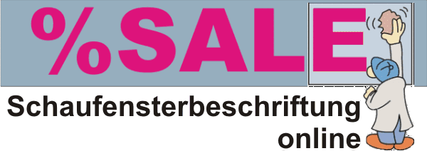 Schaufensterbeschriftung online selbst gestalten